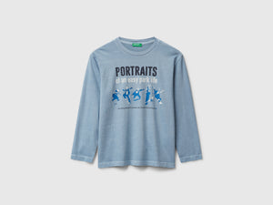 T-shirt con stampa slogan