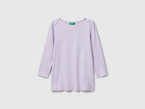 T-shirt con scollo a barchetta