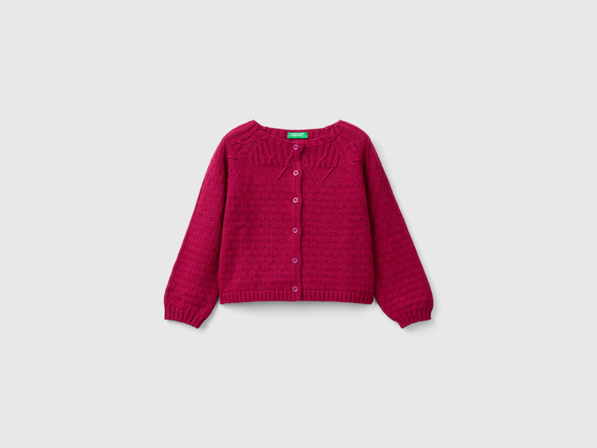 Cardigan con dettagli traforati