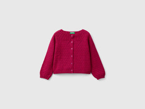 Cardigan con dettagli traforati