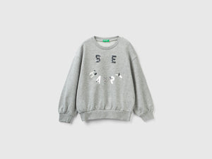 Felpa con paillettes reversibili