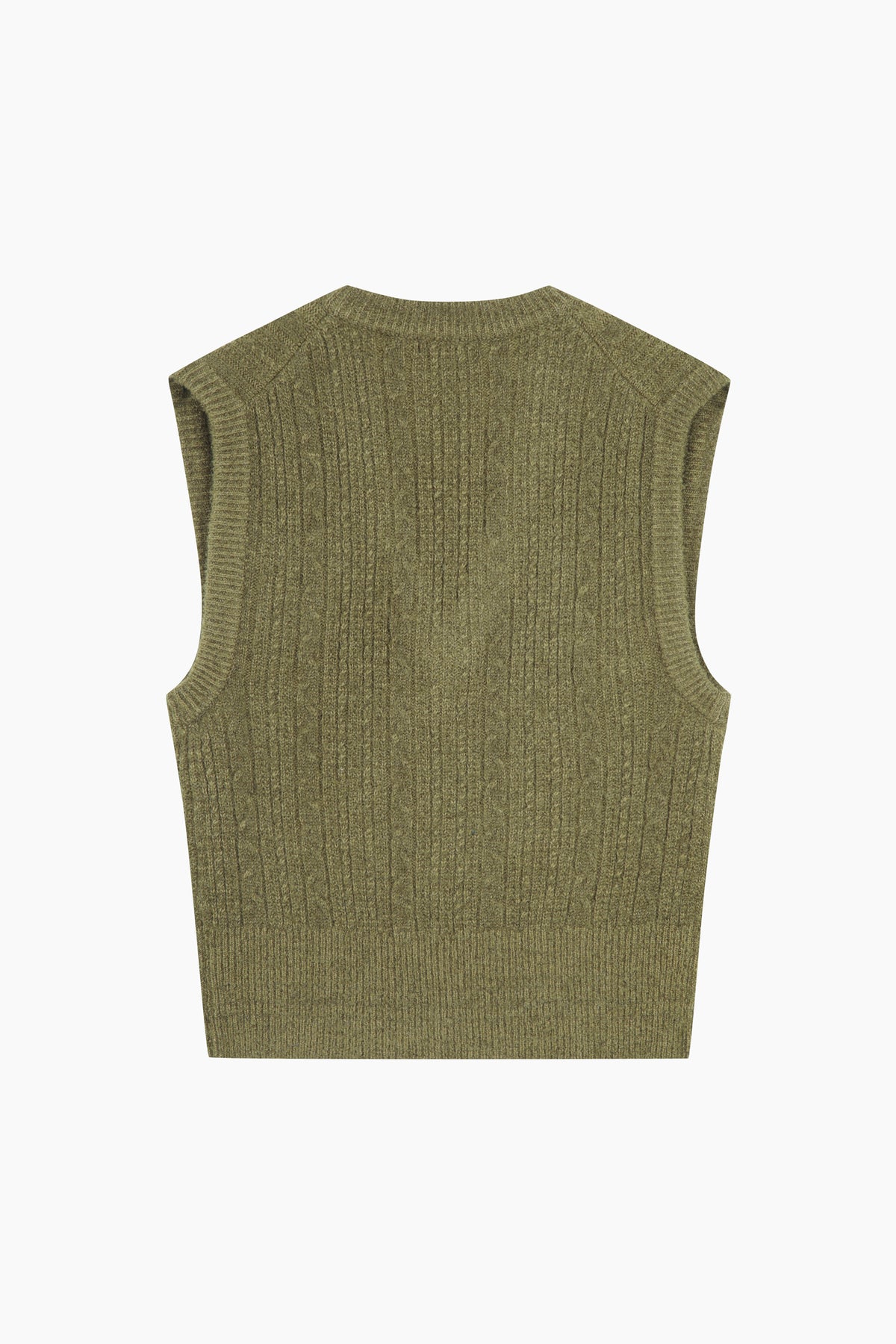 Gilet in maglia con trecce