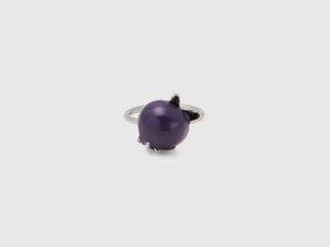 Anello con mirtillo viola