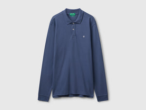 Polo a manica lunga in cotone