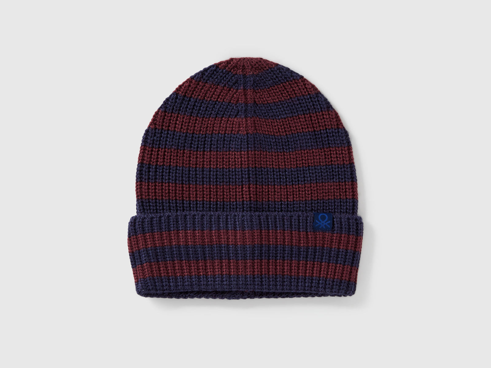Cappellino in maglia a righe da bambino blu scuro | Benetton Outlet