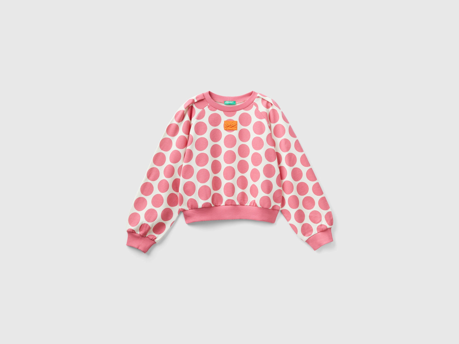 Felpa a pois 100% cotone da bambina multi-color | Benetton Outlet