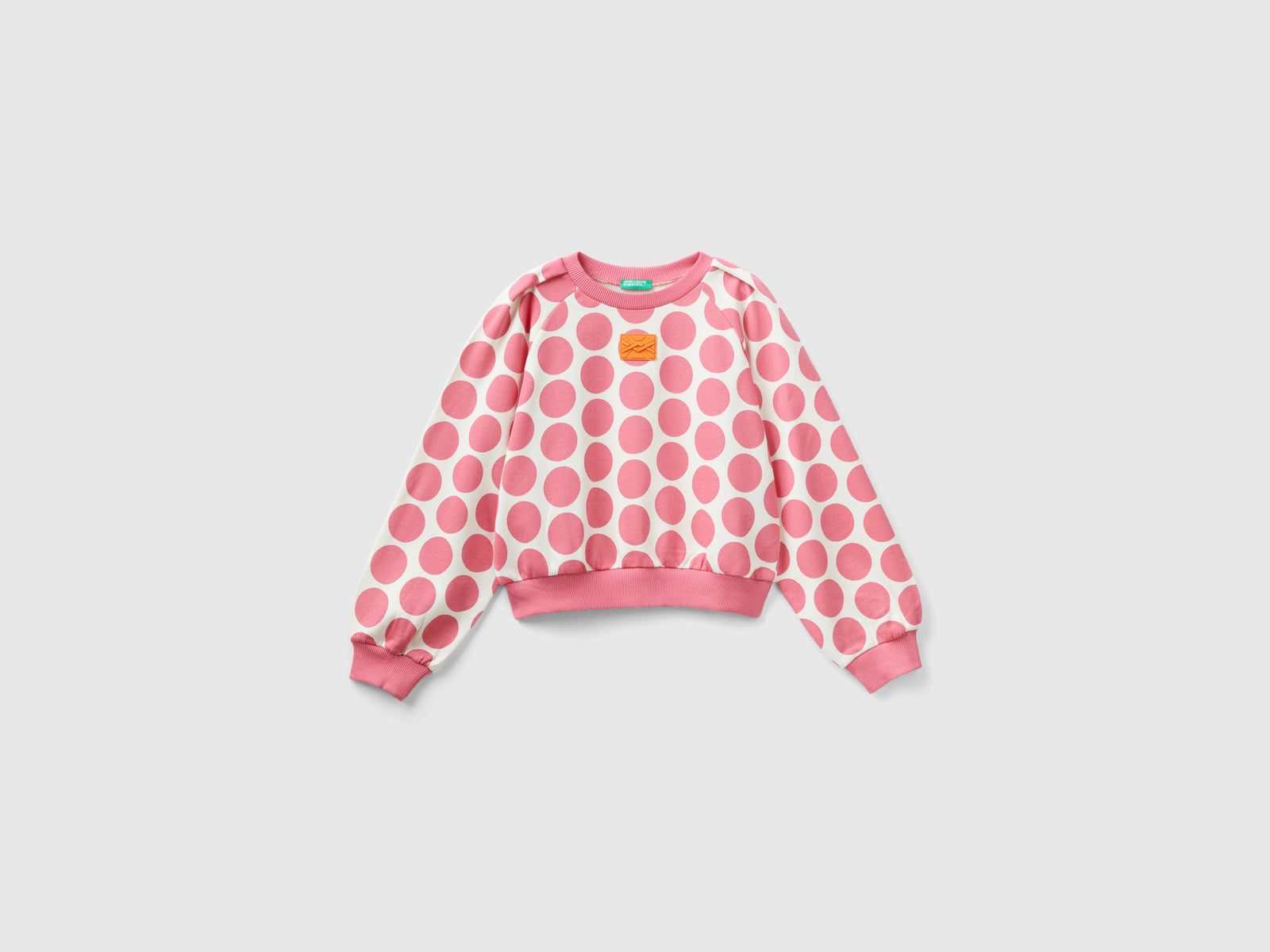 Felpa a pois 100% cotone da bambina multi-color | Benetton Outlet