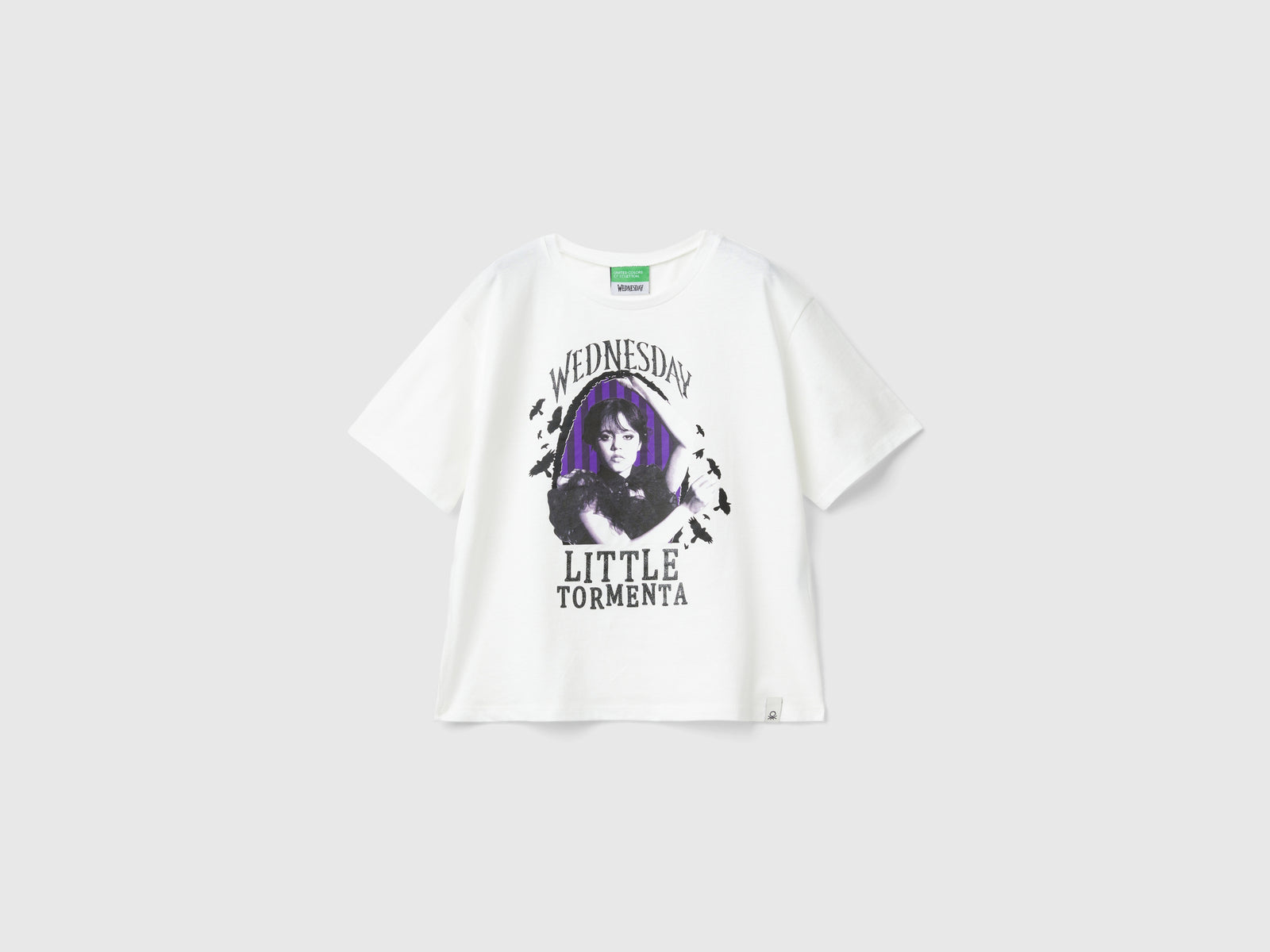 T-shirt Mercoledì Addams da bambina bianco | Benetton Outlet