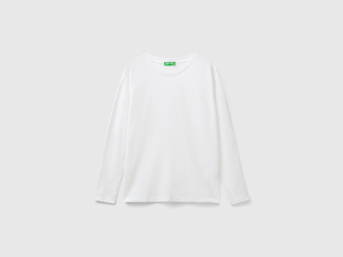 T-shirt manica lunga in cotone leggero