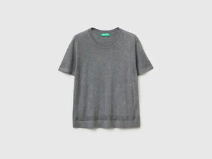 Maglia manica corta in misto seta