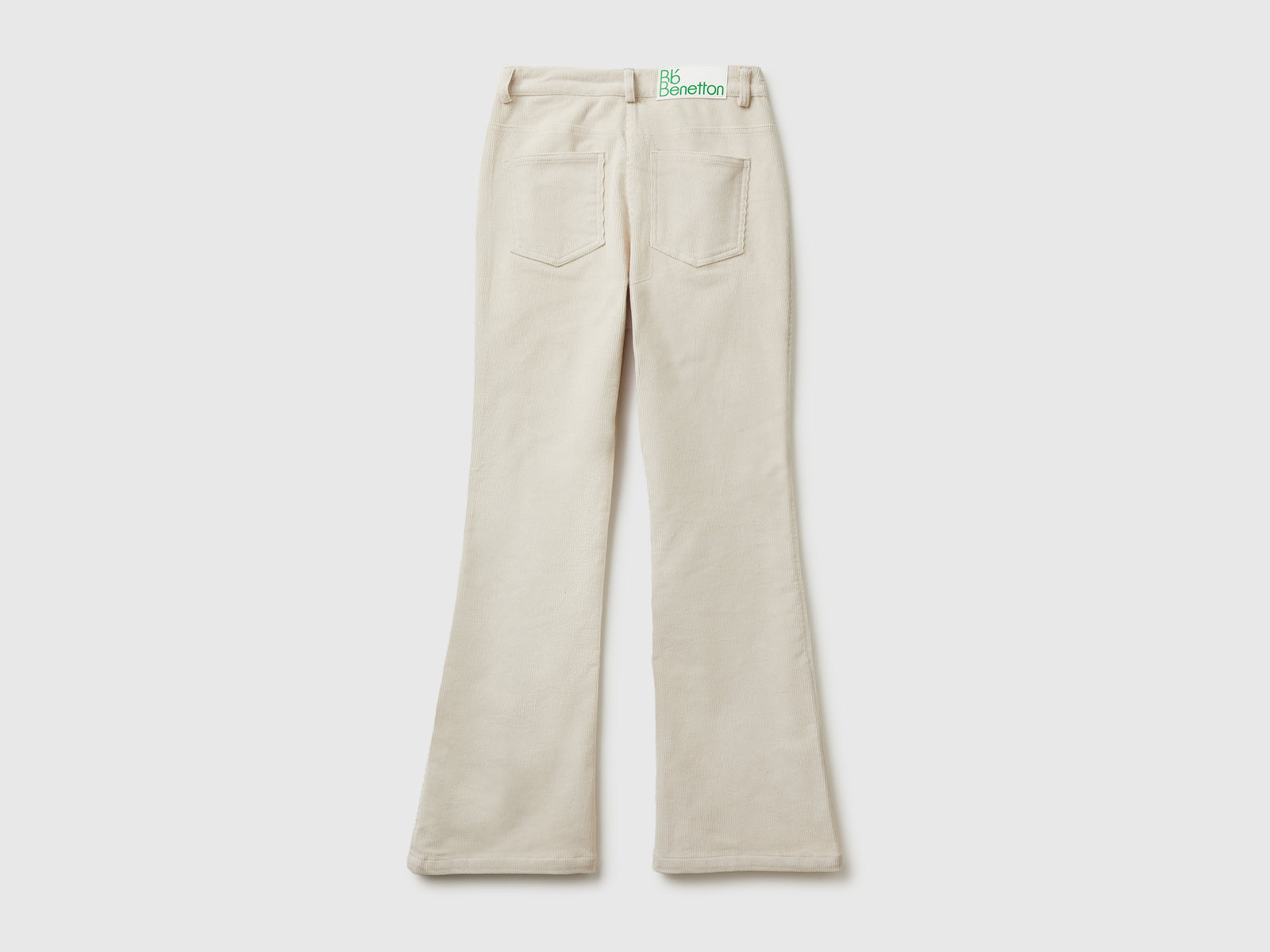 Pantaloni bootcut in velluto da donna bianco panna 2 | Benetton Outlet