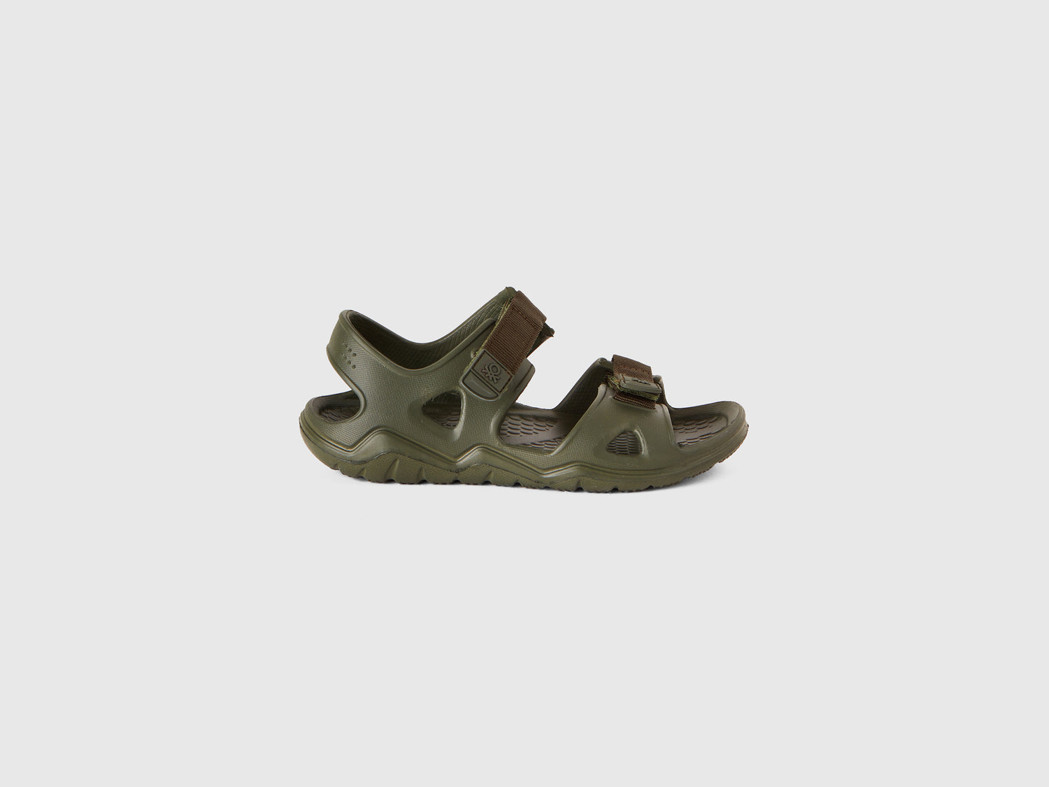 Sandali in gomma leggera da bambino verde oliva | Benetton Outlet