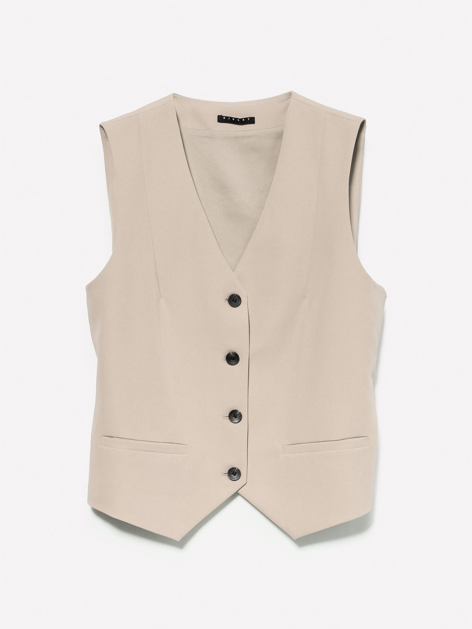 Gilet slim fit da donna beige | Sisley Outlet