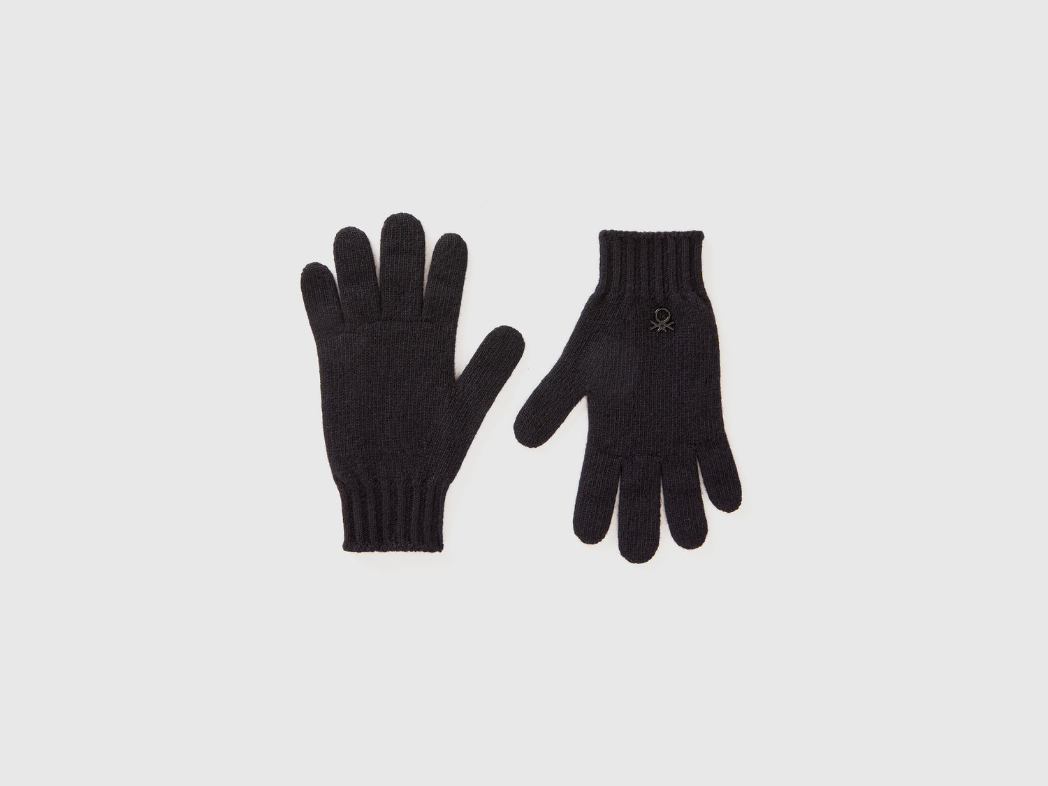 Guanti in misto lana da bambino nero | Benetton Outlet
