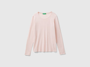 T-shirt a manica lunga in puro cotone