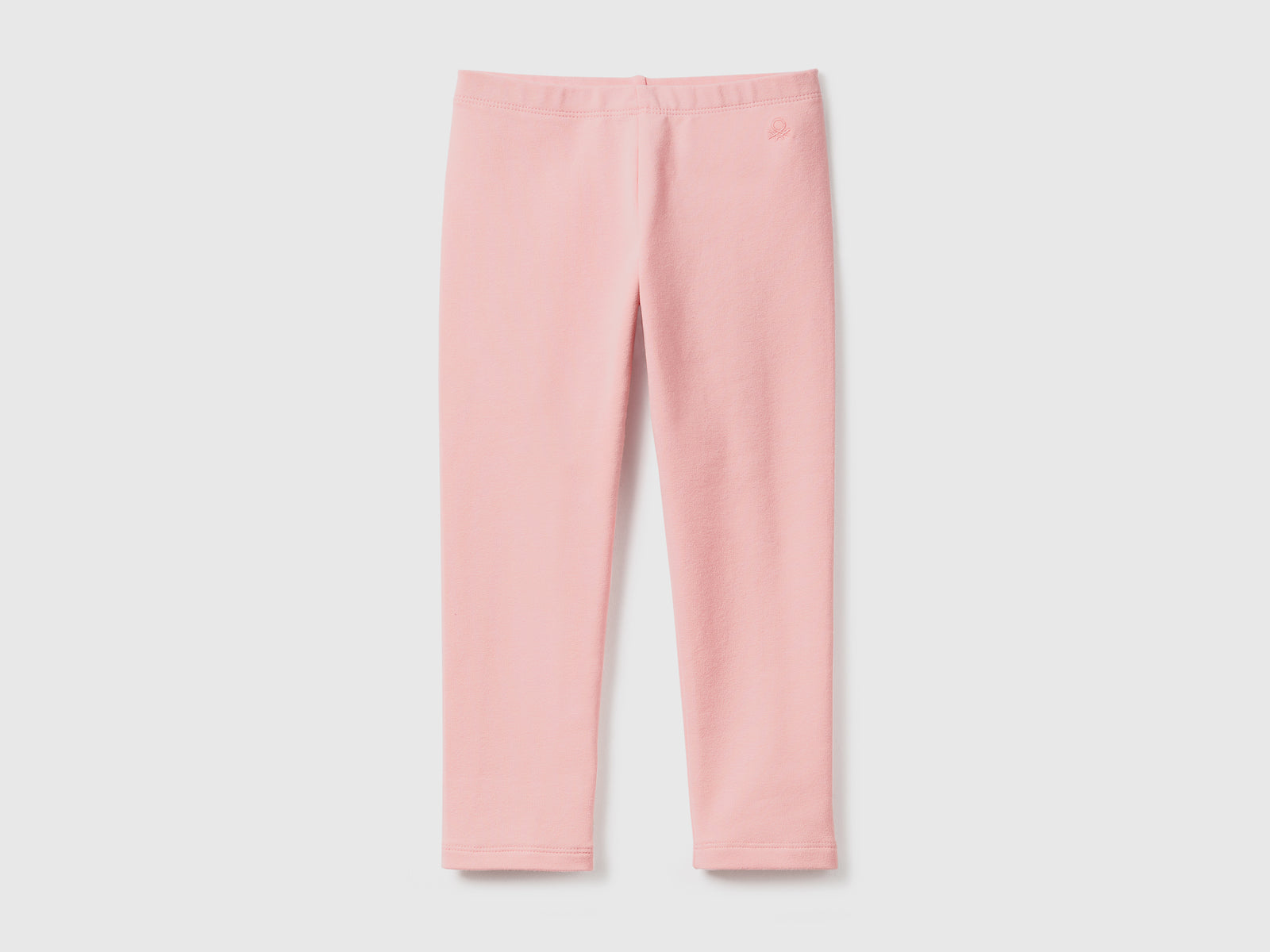 Leggings in calda felpa stretch da bimba rosa | Benetton Outlet