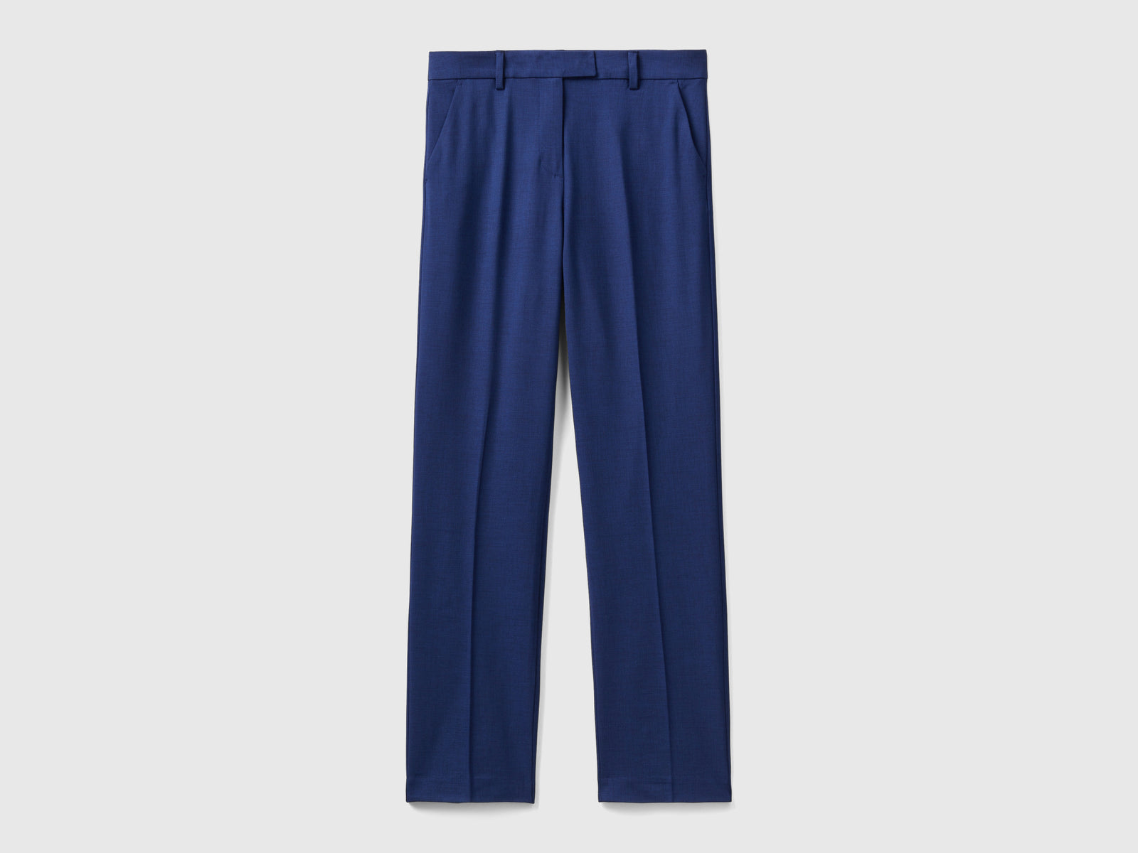 Pantaloni fluidi regular fit da donna blu scuro | Benetton Outlet