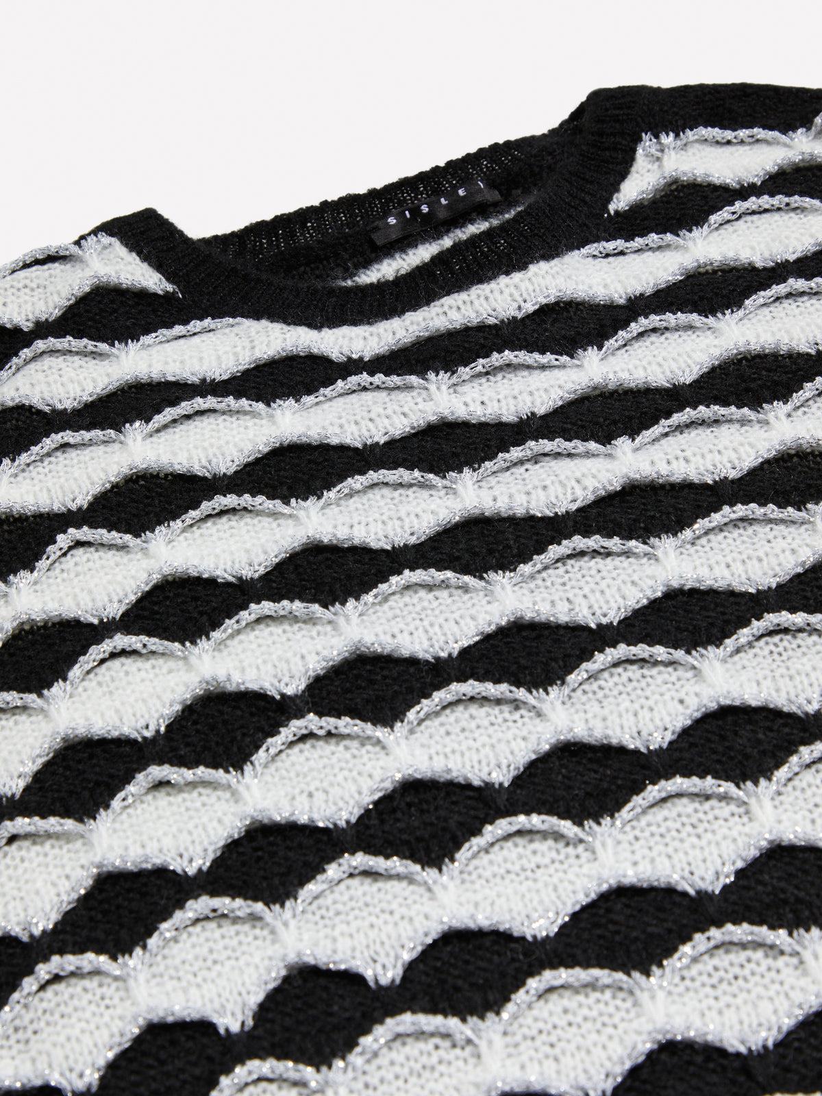 Maglia cropped con lurex e
