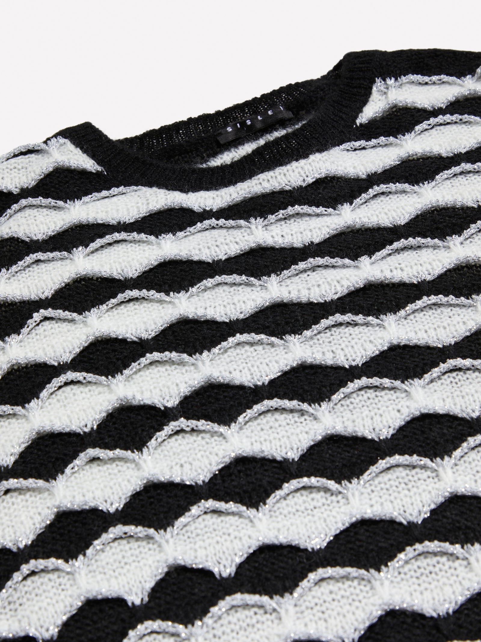 Maglia cropped con lurex e da bambina nero 2 | Sisley young Outlet