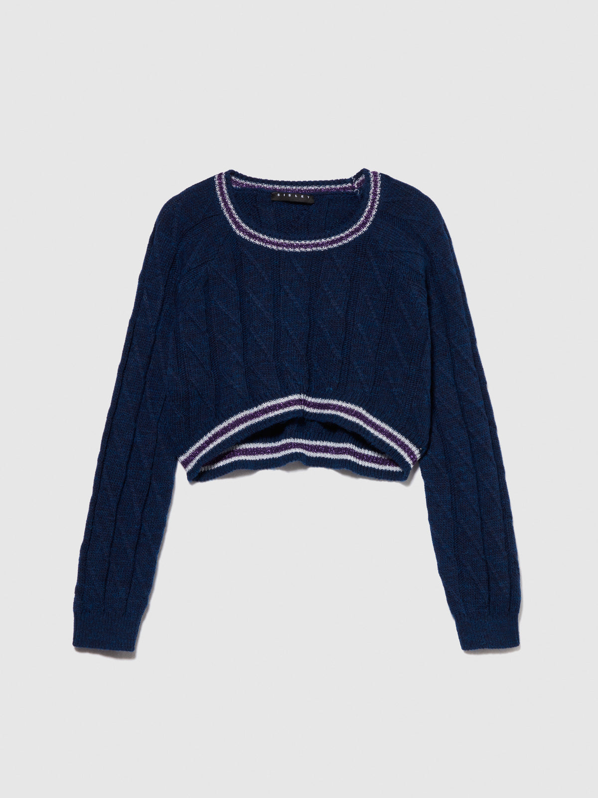 Maglia cropped con lurex