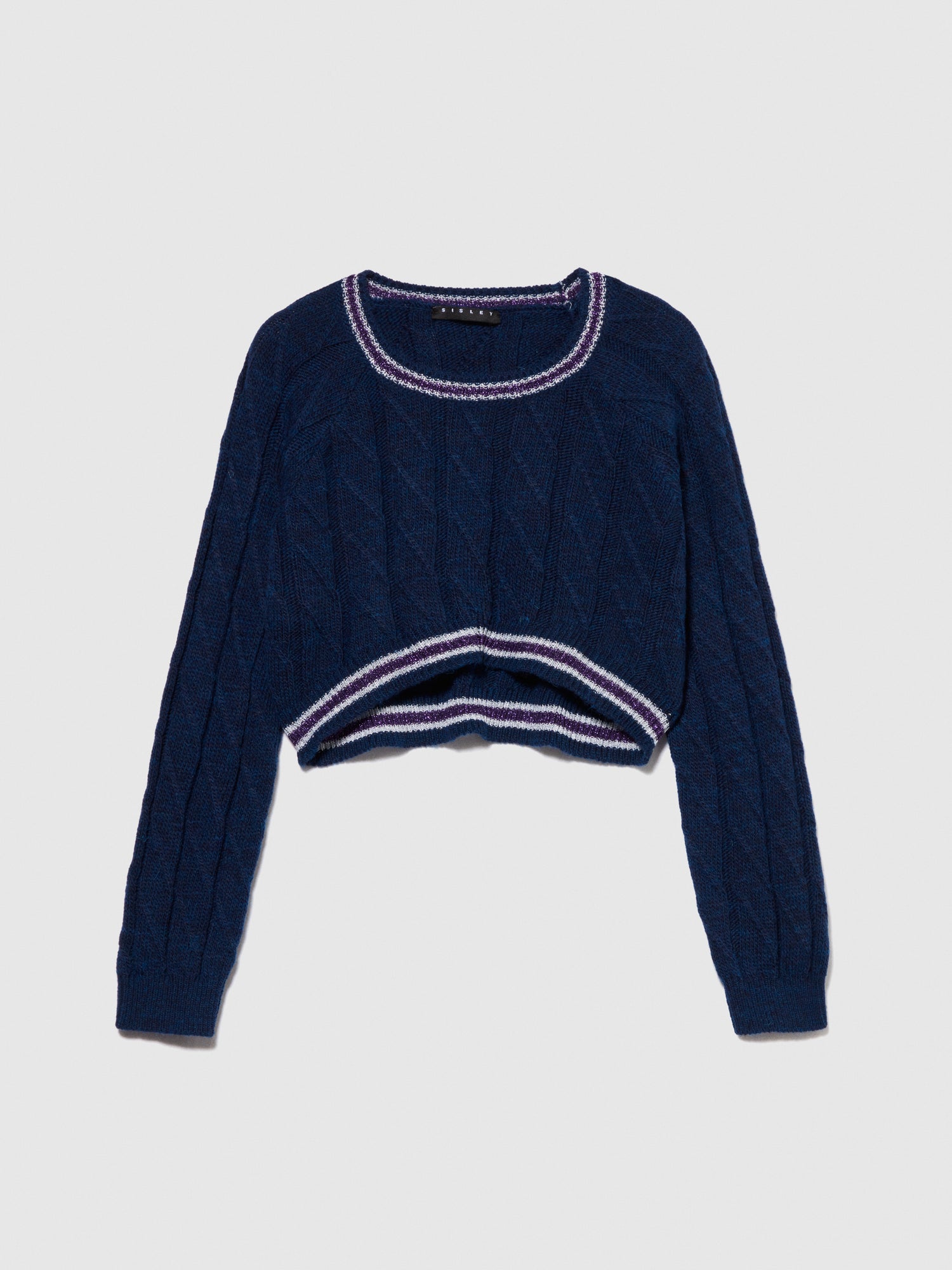 Maglia cropped con lurex da bambina multi-color | Sisley young Outlet
