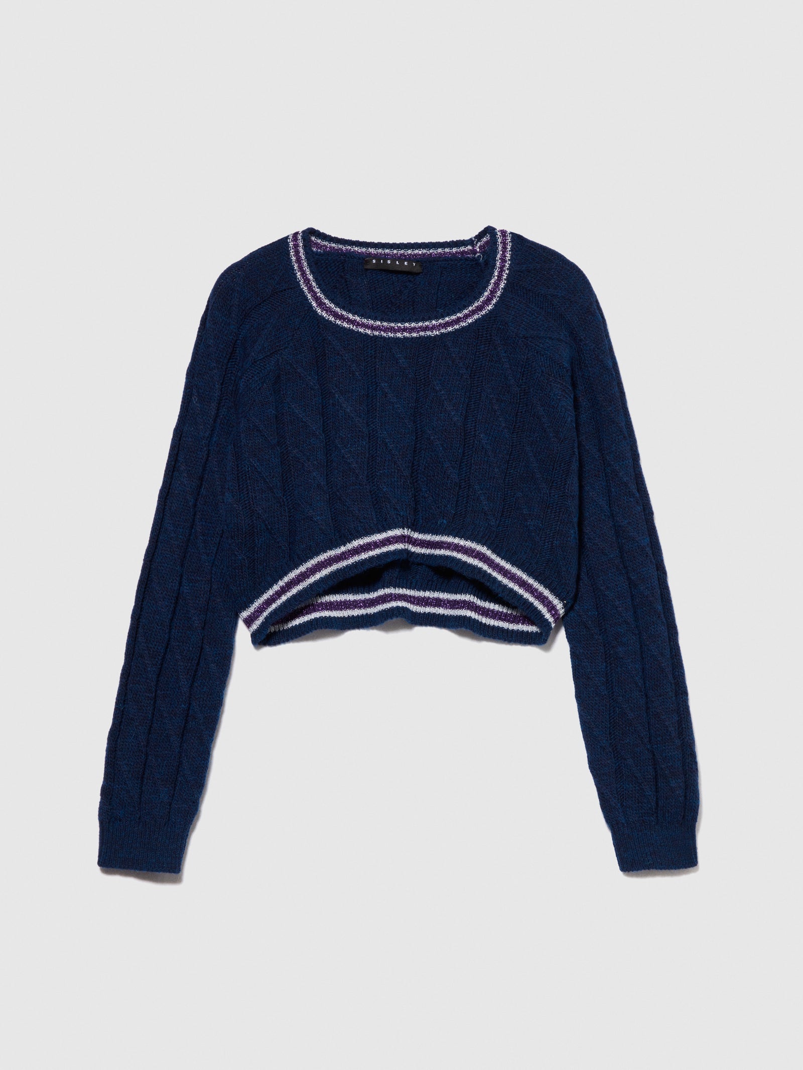 Maglia cropped con lurex da bambina multi-color | Sisley young Outlet