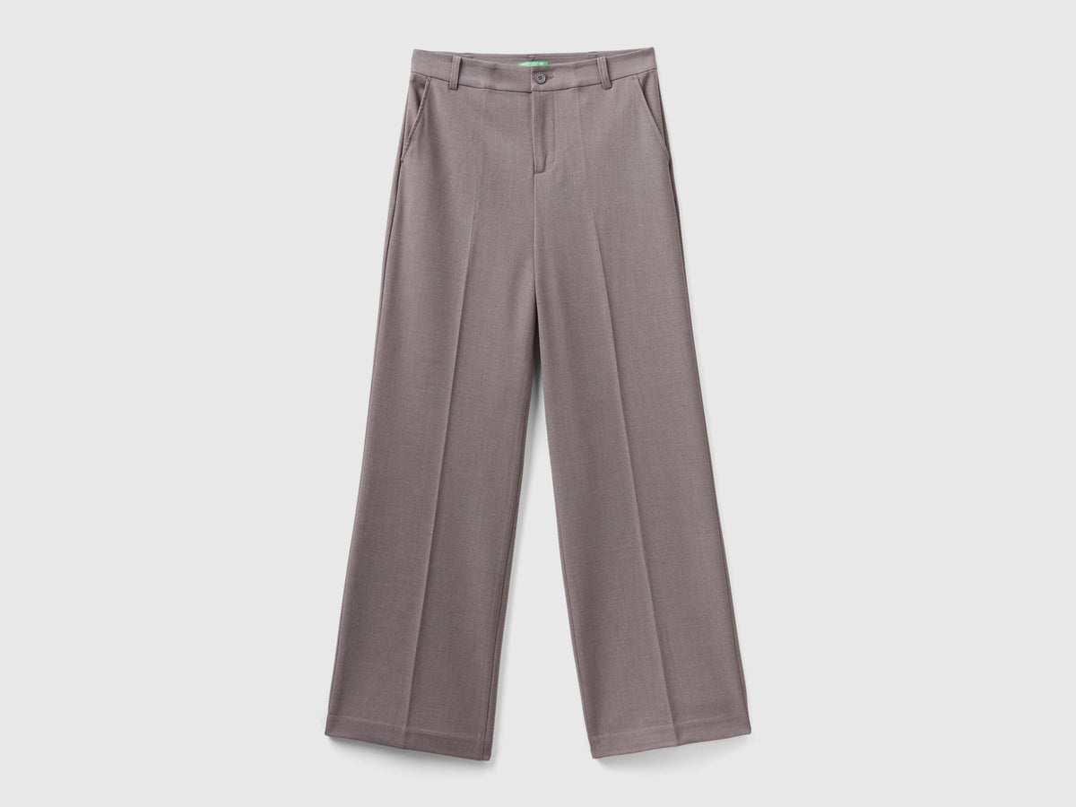 Pantaloni ampi in flanella