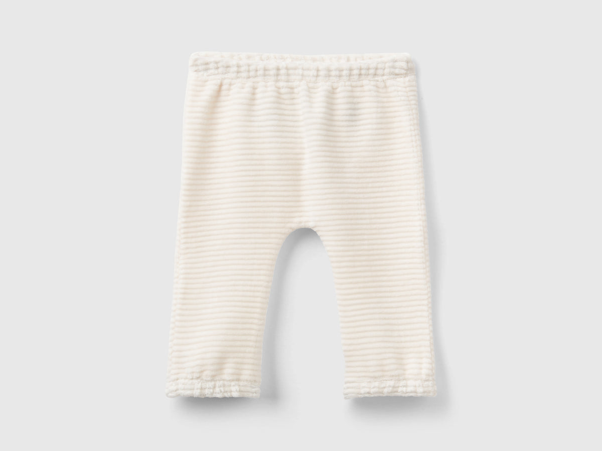 Pantaloni in ciniglia con ricamo
