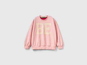 Felpa color block con stampa