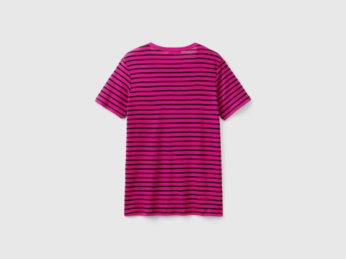 T-shirt girocollo a righe