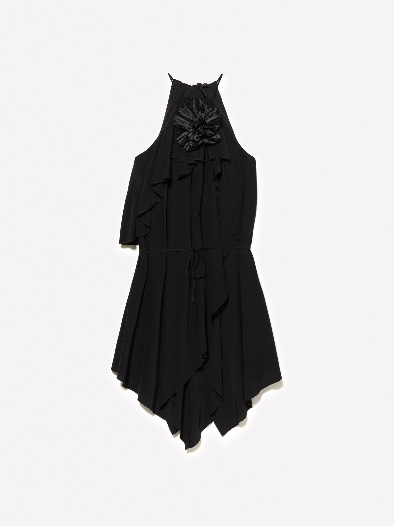 Vestito corto con maxi spilla da donna nero | Sisley Outlet