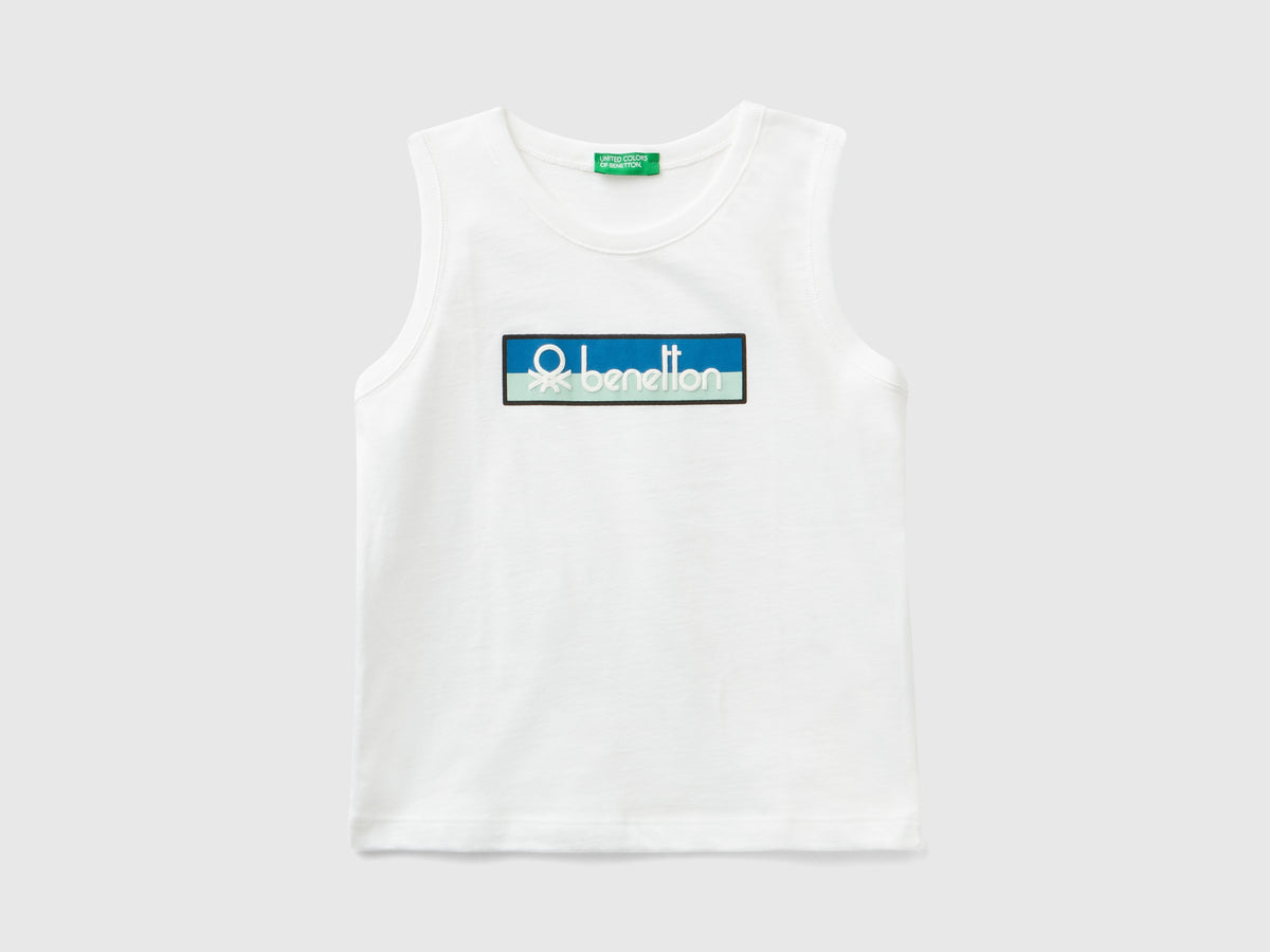 Canotta 100% cotone bio con logo