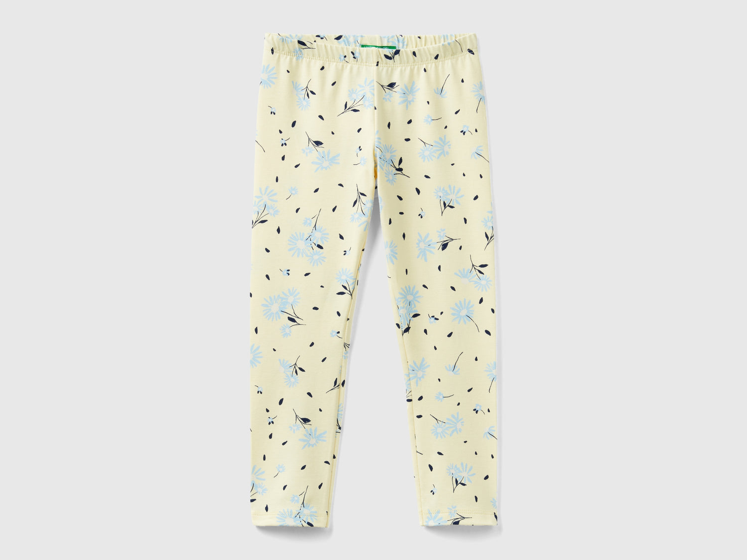 Leggings vaniglia con stampa floreale da bimba giallo | Benetton Outlet