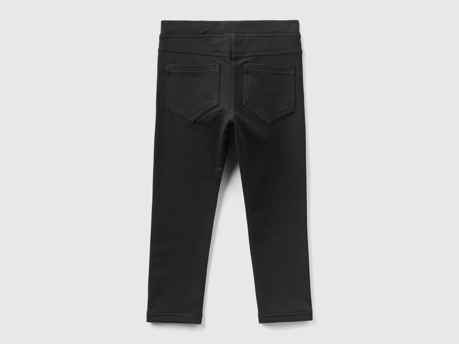 Jeggings in cotone bio stretch da bimba nero 2 | Benetton Outlet