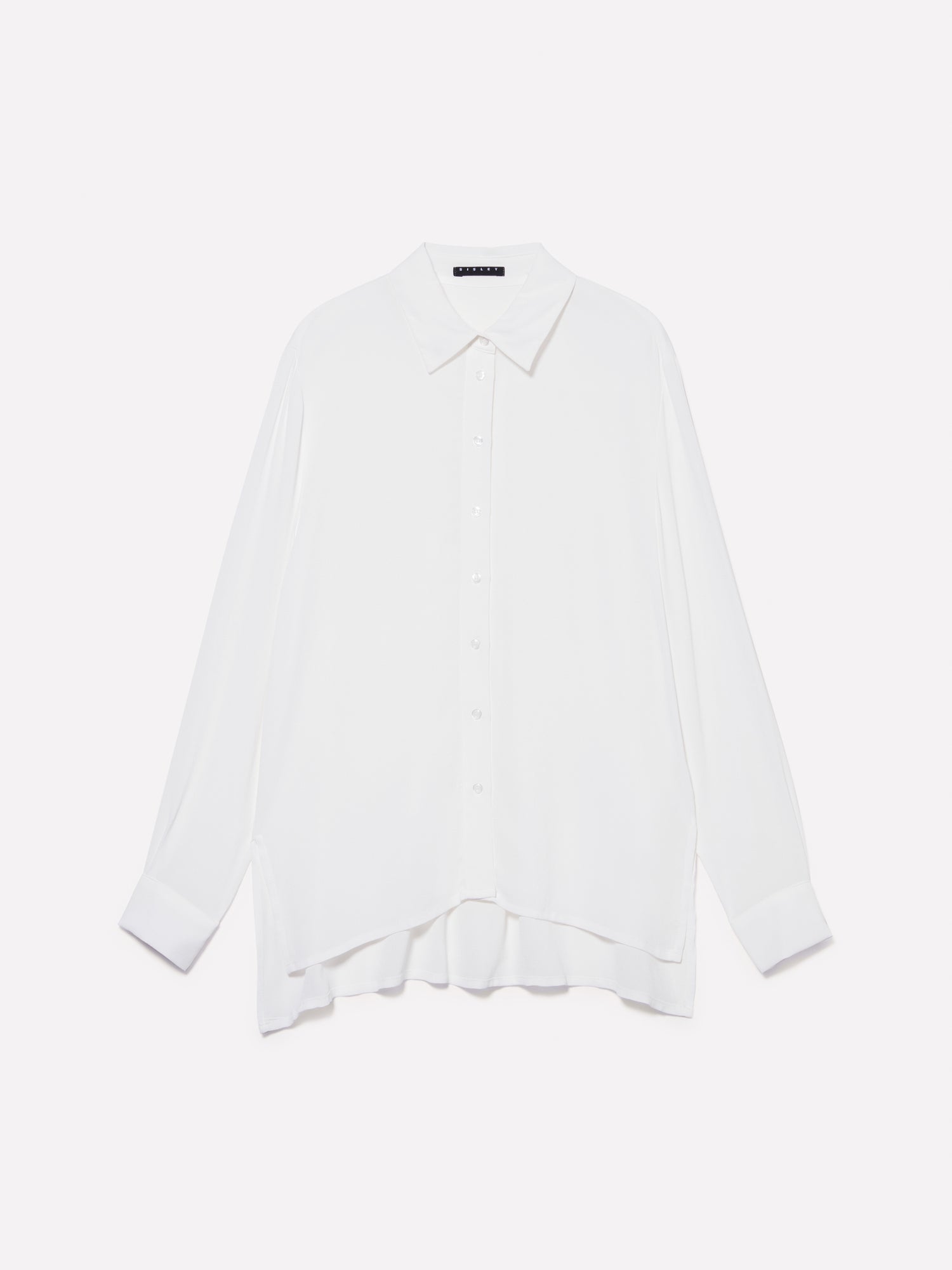 Camicia 100% viscosa over fit da donna bianco | Sisley Outlet