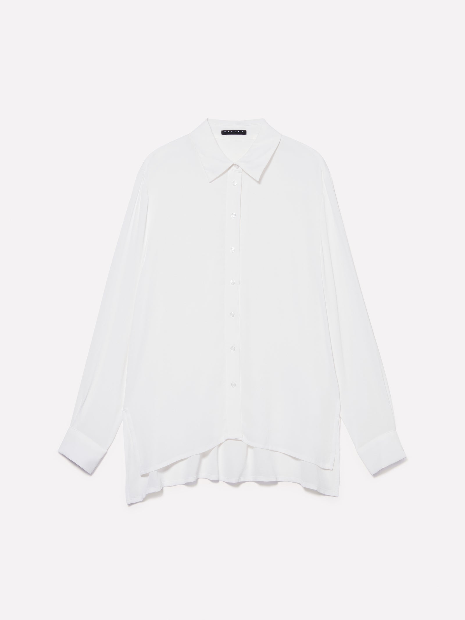 Camicia 100% viscosa over fit da donna bianco | Sisley Outlet