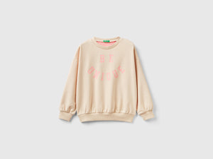 Felpa color block con stampa