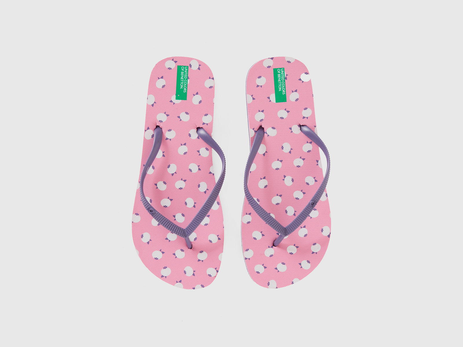 Infradito con pattern mirtilli da uomo rosa 4 | Benetton Outlet