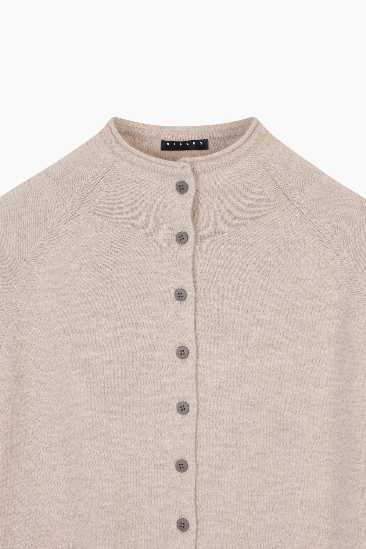 Cardigan collo alto
