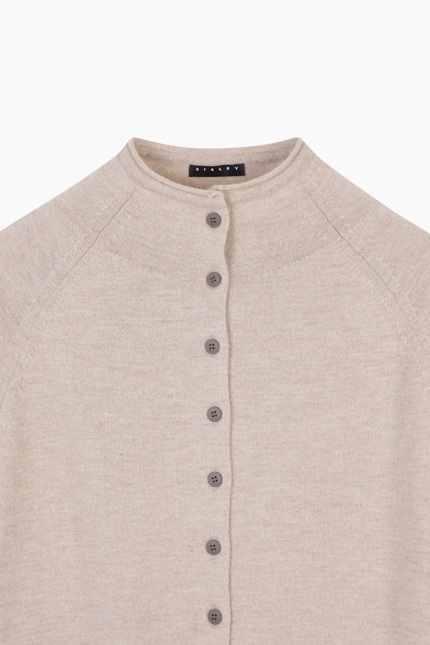 Cardigan collo alto da donna beige 3 | Sisley Outlet