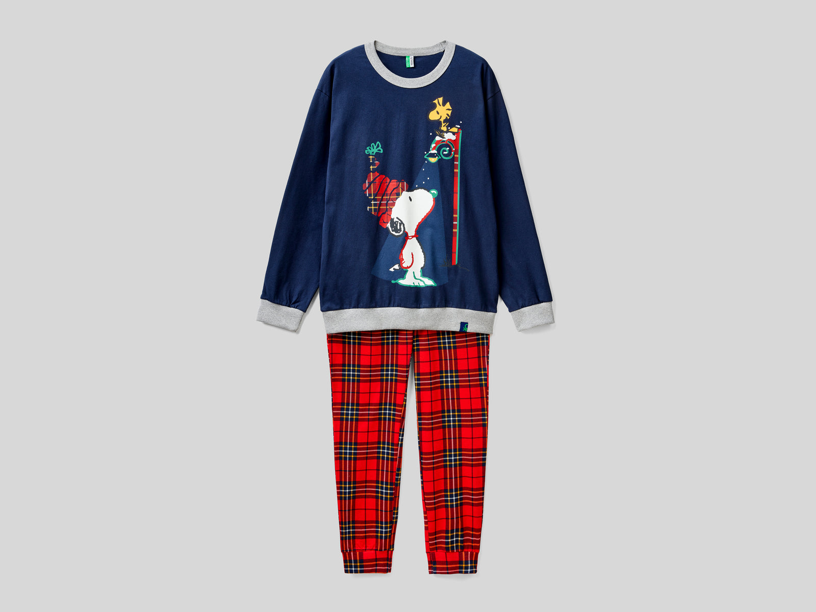 Pigiama Snoopy in caldo cotone da uomo blu scuro | Benetton Outlet