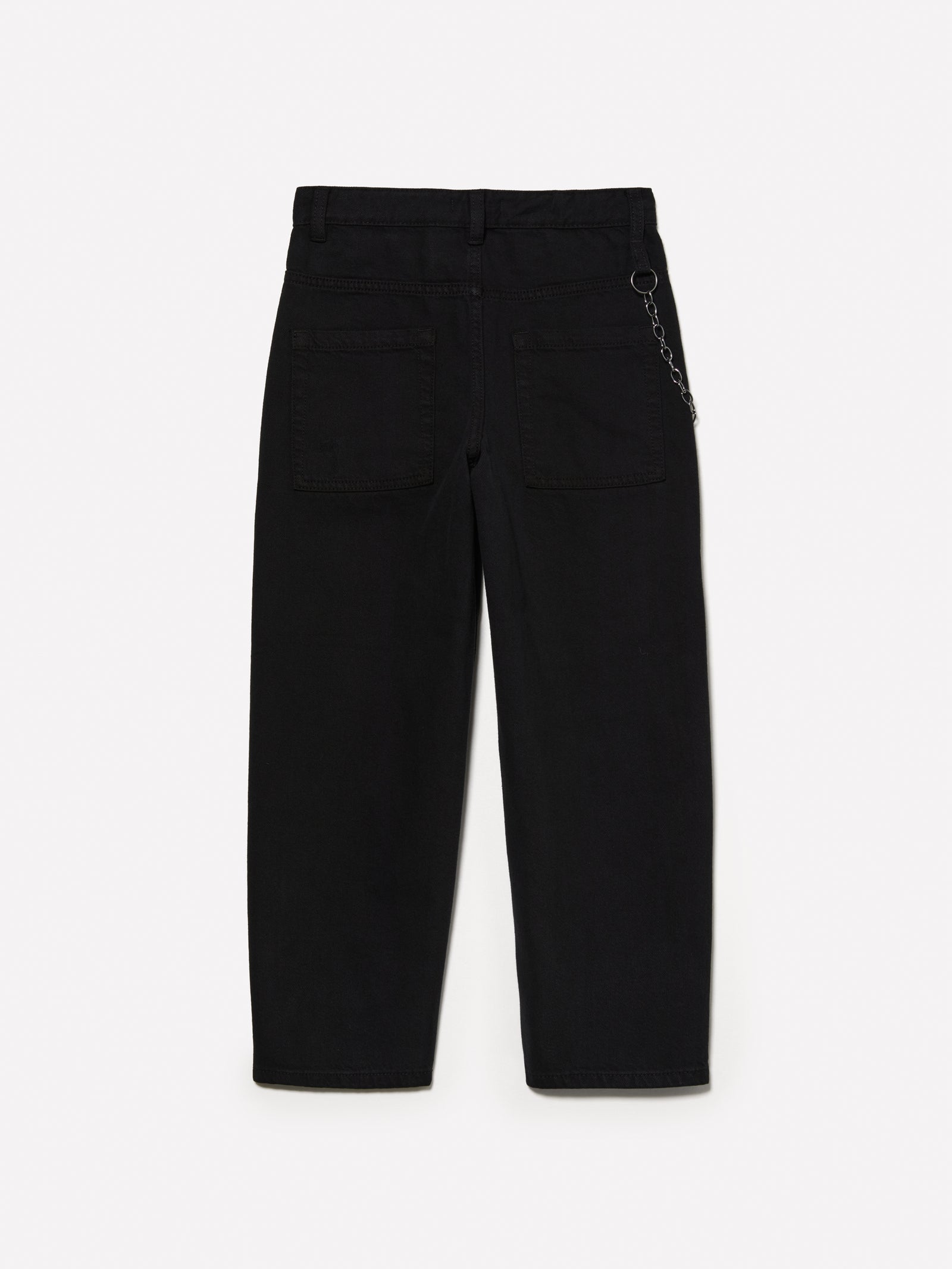 Jeans loose fit con catena da bambino nero 2 | Sisley young Outlet