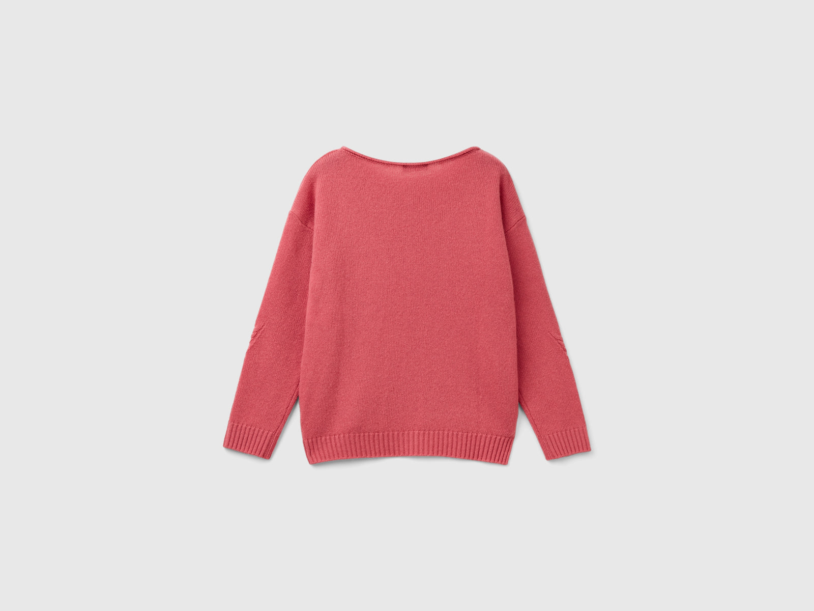 Maglia con trecce in misto lana da bambina malva 2 | Benetton Outlet