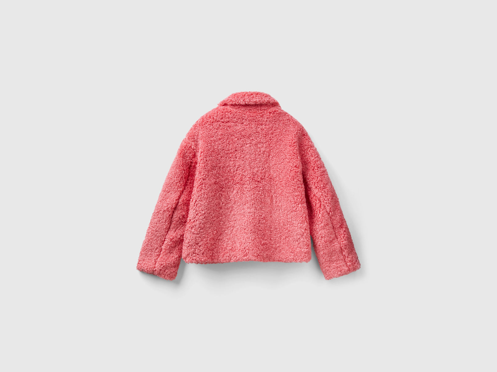Giacca in pelliccetta sintetica da donna salmone 2 | Benetton Outlet