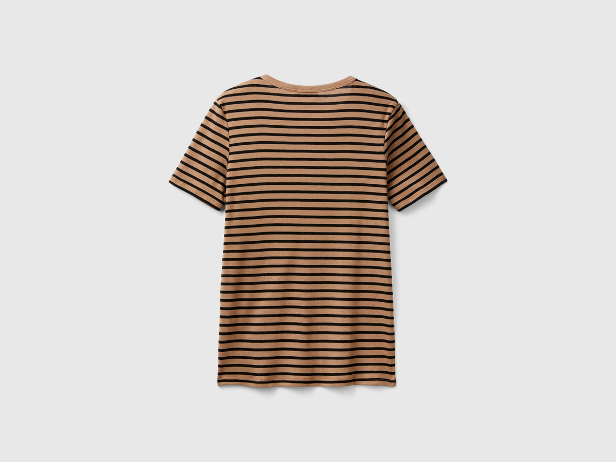 T-shirt girocollo a righe