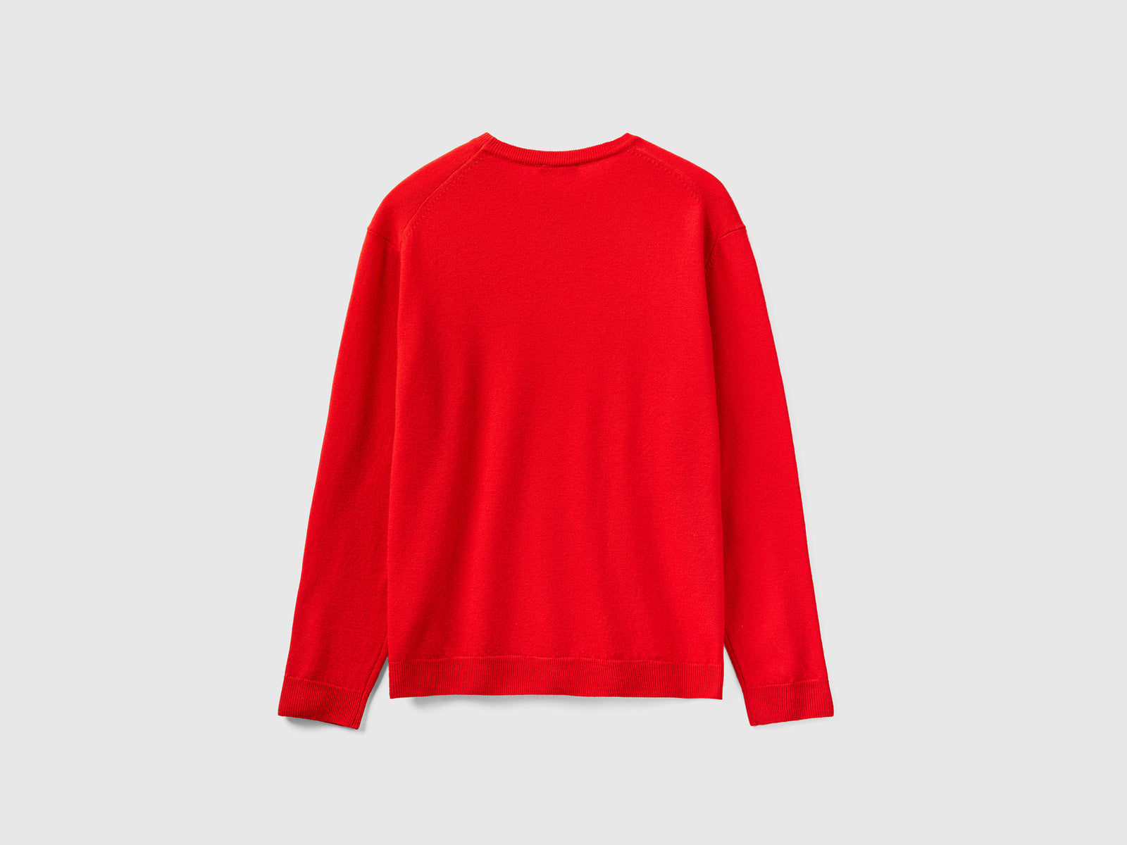 Maglia girocollo in pura lana Merino da uomo rosso 2 | Benetton Outlet