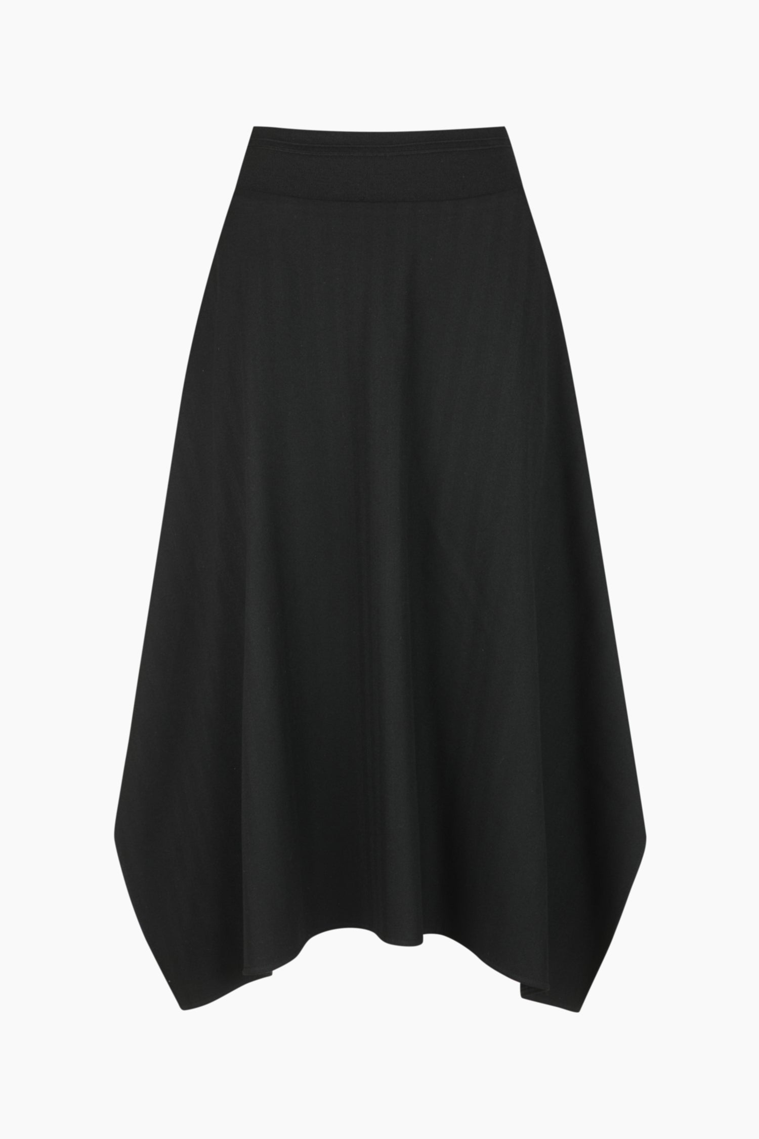 Gonna midi asimmetrica da donna nero | Sisley Outlet