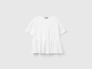 T-shirt boxy fit con balza