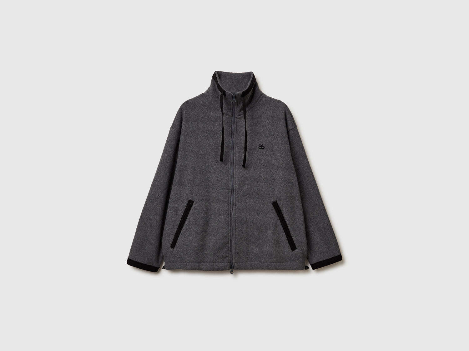 Felpa con zip in pile da donna grigio scuro | Benetton Outlet