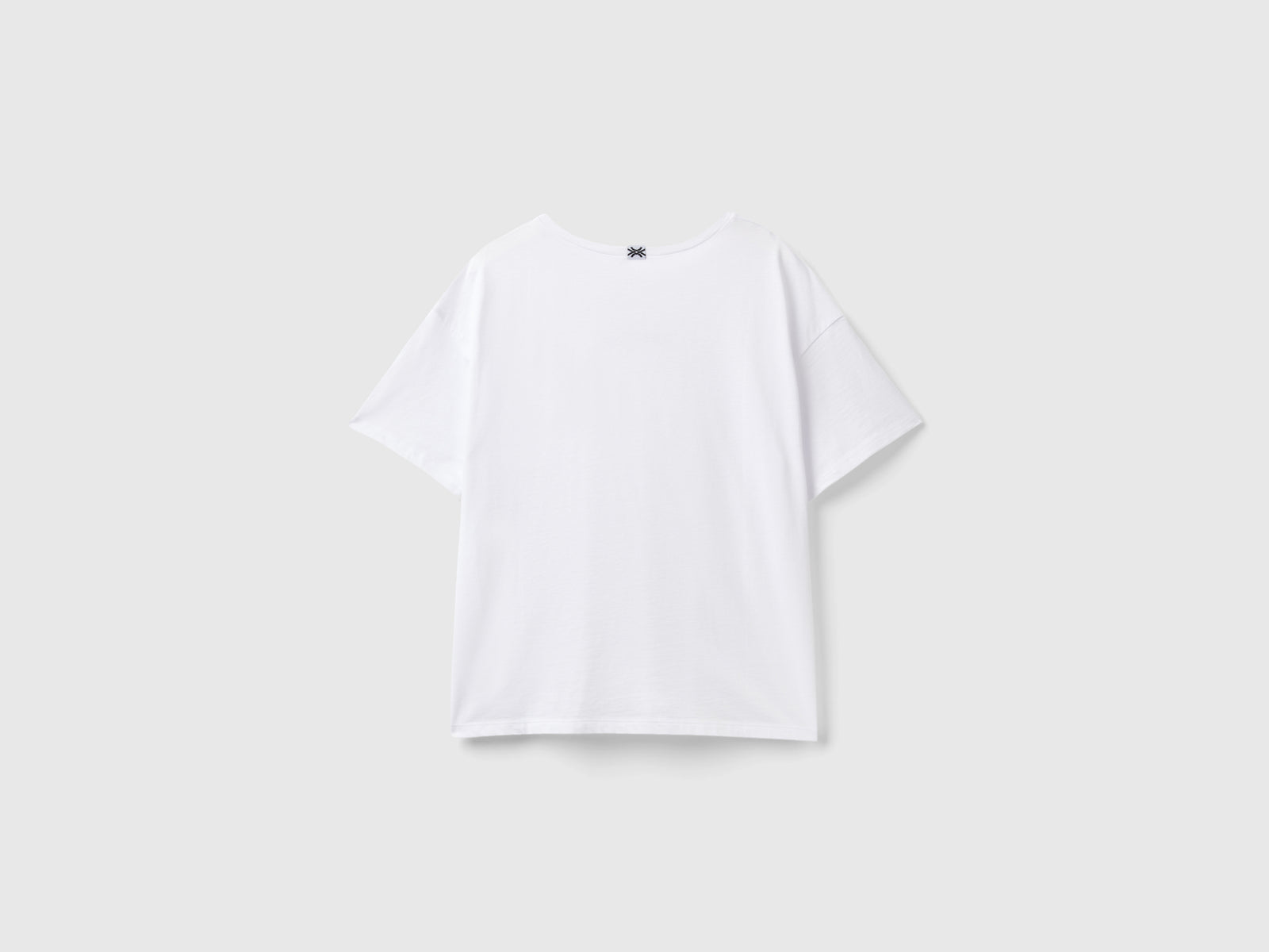 T-shirt 100% cotone da donna bianco 2 | Benetton Outlet